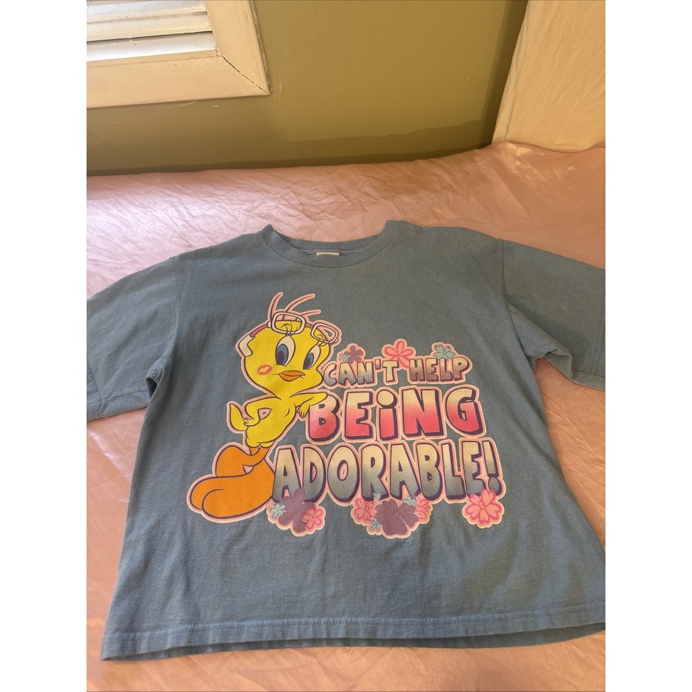 Vintage Tweety Bird Graphic T-Shirt‎ "Can't Help Being Adorable" Women's Large